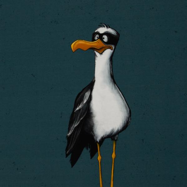French Terry Panel ca. 85 cm Seagullole Task Force Petrol by Thorsten Berger von Swafing